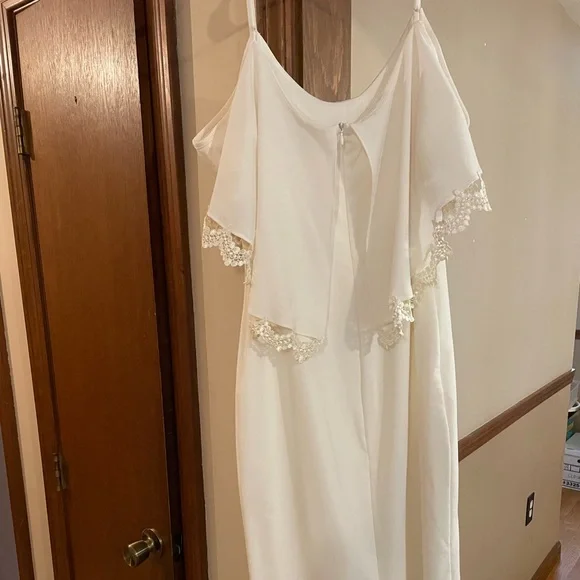 Dress The Population Formal White Dress Size L - Picture 4 of 8